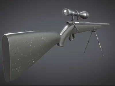 Stylized Sniper Rifle 3D model