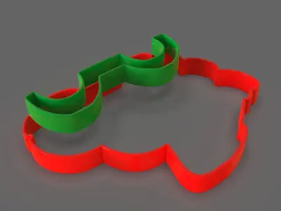 Christmas Truck Cookie Cutter 3D print model