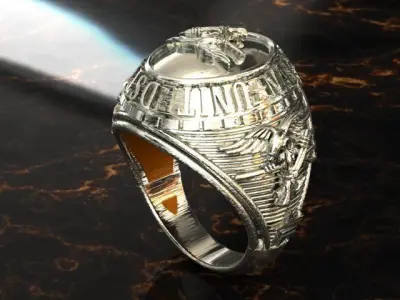 usa navy ring 3d 3D model