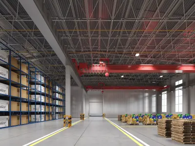Warehouse Interior Scene 3D model