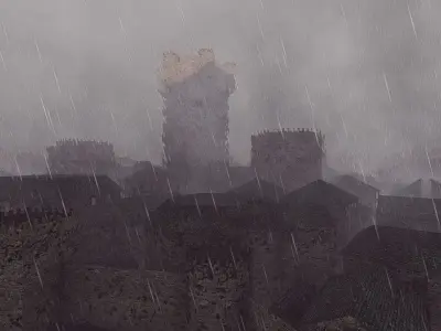 Medieval Castle 3D model 9