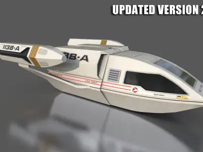 Type6  ShuttleVariant Low-poly 3D model