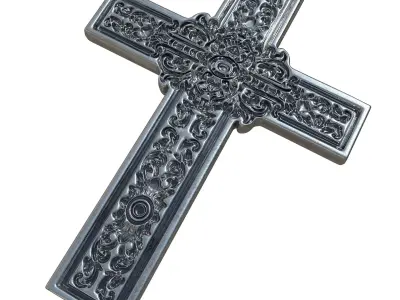2 Christian Cross V 09 3D model