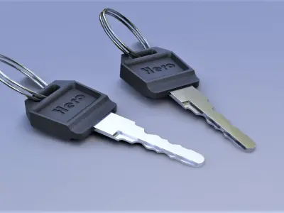 bike keys Low-poly 3D model