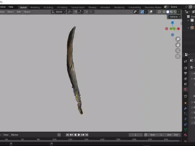 Big Bird Feather Low-poly 3D model