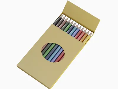 Colored Pencils Pack 05 Low-poly 3D model