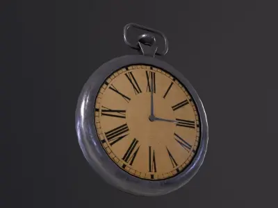 Old Pocket Watch 3D Model Low-poly 3D model