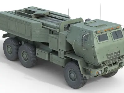 M142 High Mobility Artillery Rocket System Low-poly 3D model