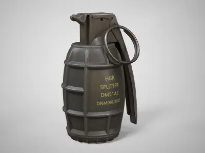DM51 Hand Grenade AAA Game Ready Low-poly 3D model
