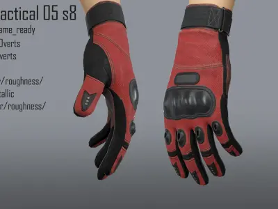FPS hand glove tactical 05 s8 Low-poly 3D model