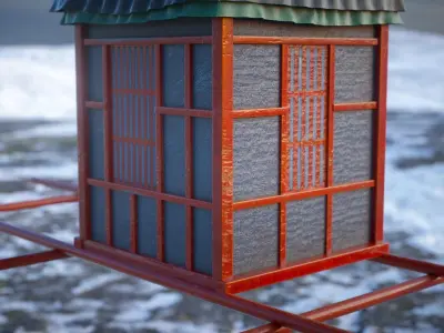 Korean Palanquin Yongjeong - Joseon Tongsinsa 3D model