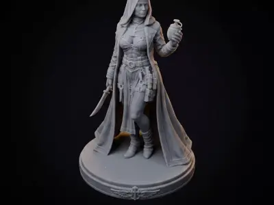Holy Vengeance - Combat Sister Miniature STL 3D print model