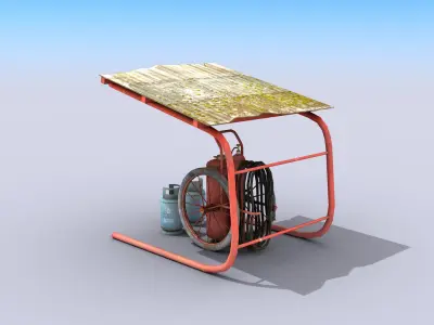 Fire Extinguisher Low-poly 3D model 20