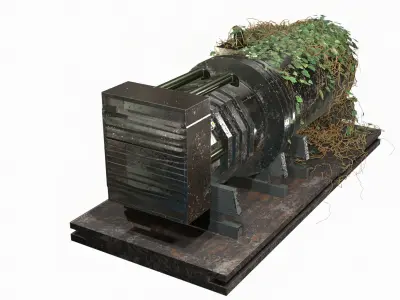 Post Apocalyptic Generator Free low-poly 3D model