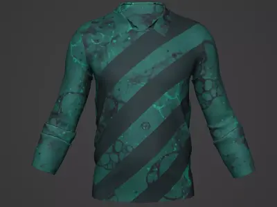 Military Soldier Clothing T-shirt Low-poly 3D model 55