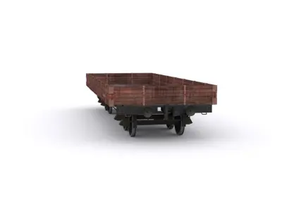 railway carriage Low-poly 3D model purchase