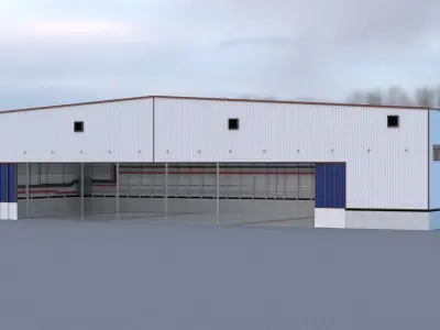 Hangar 3D model 2