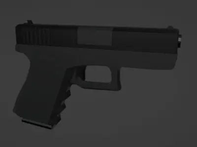 Glock17 gun Low-poly 3D model
