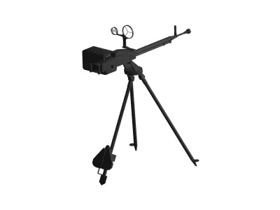 DShK heavy machine gun 3D model