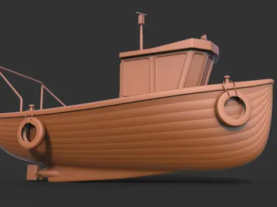 Ship Fishing  mk3 3D print model
