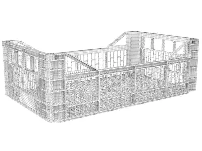 Plastic crate 47 3D model