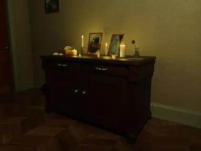 Old cabinet Low-poly 3D model