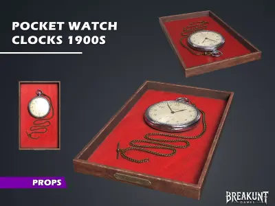 Pocket Watch - Clocks 1900s 3D model