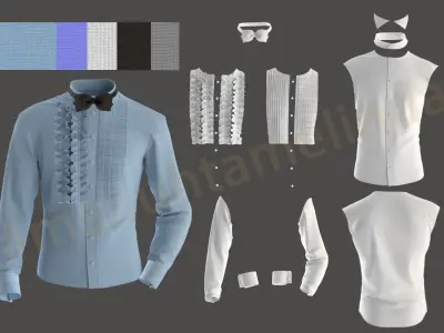 Part 2 - 3D Shirt Configurator  - TUXEDO 3D model