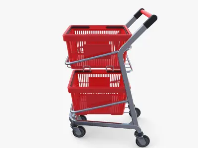 Shopping cart v12 3D model