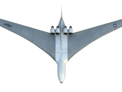 Lockheed CL-1201 nuclear powered aircraft 3D model