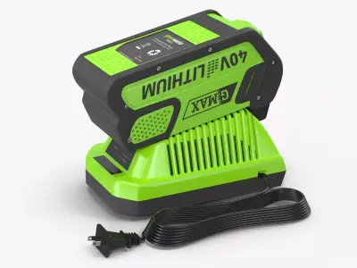 Leaf Blower Charger Battery DigiPro G-MAX 40V GreenWorks Low-poly 3D model
