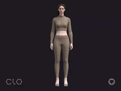 YOGA SUIT fv2 outfit highpoly 3D model