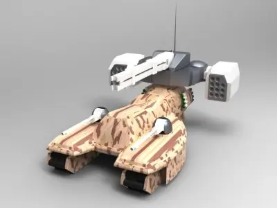 Mutate X futuristic military vehicle 3D model