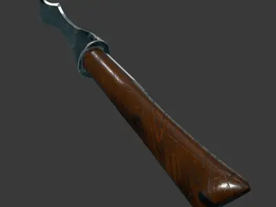 Game and VR-AR Ready Dagger Low-poly 3D model