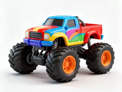 Stylized RC Monster Truck 3D Model Low-poly 3D model