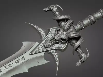 Lich King - Frostmourne v2 3D print model
