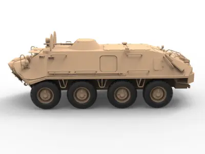 BTR 60PB Russian 3D model