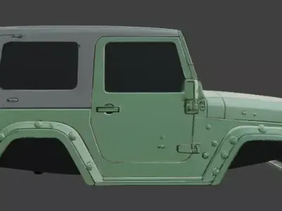 Jeep body part 3D model by im3dking