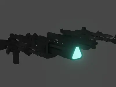 Futuristic Guns Low Poly Pack Low-poly 3D model