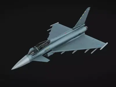 Eurofighter Typhoon Low-poly 3D model