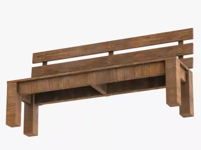 Park Bench 04 3D model