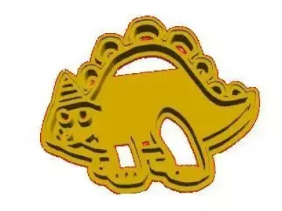 Dino cookie cutter 3D model shop