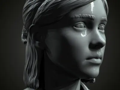Ellie bust from The Last Of Us Part II  3D print model