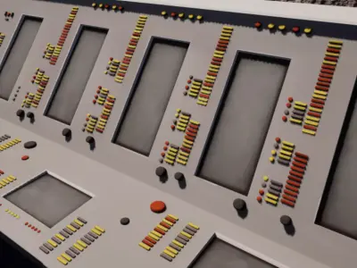 Retro lab computer Low-poly 3D model