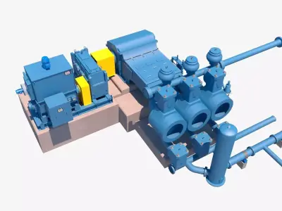 pump geho 3D model