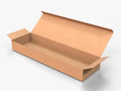 Tuck Top Boxes - Long Packaging Set 3D model