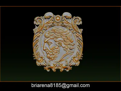 Roman coin frame 3D print model