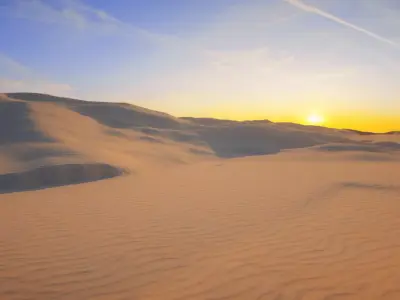 Desert   Gobi Sand Dune Terrain  3D model