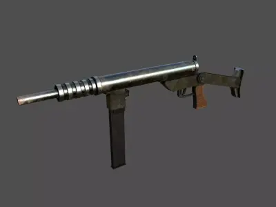 Blyskawica SMG - Shooter Weapon Low-poly 3D model