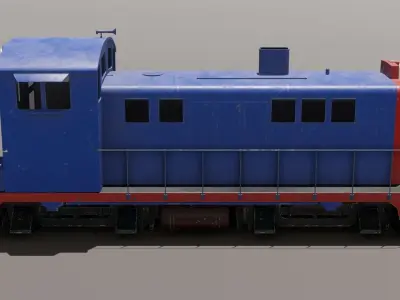 Diesel locomotive 3D model Low-poly 3D model purchase